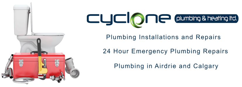 Cyclone Plumbing and Heating. Plumbing Installations and Repairs. 24 Hour Emergency Plumbing Repairs. Plumbing in Airdrie and Calgary.