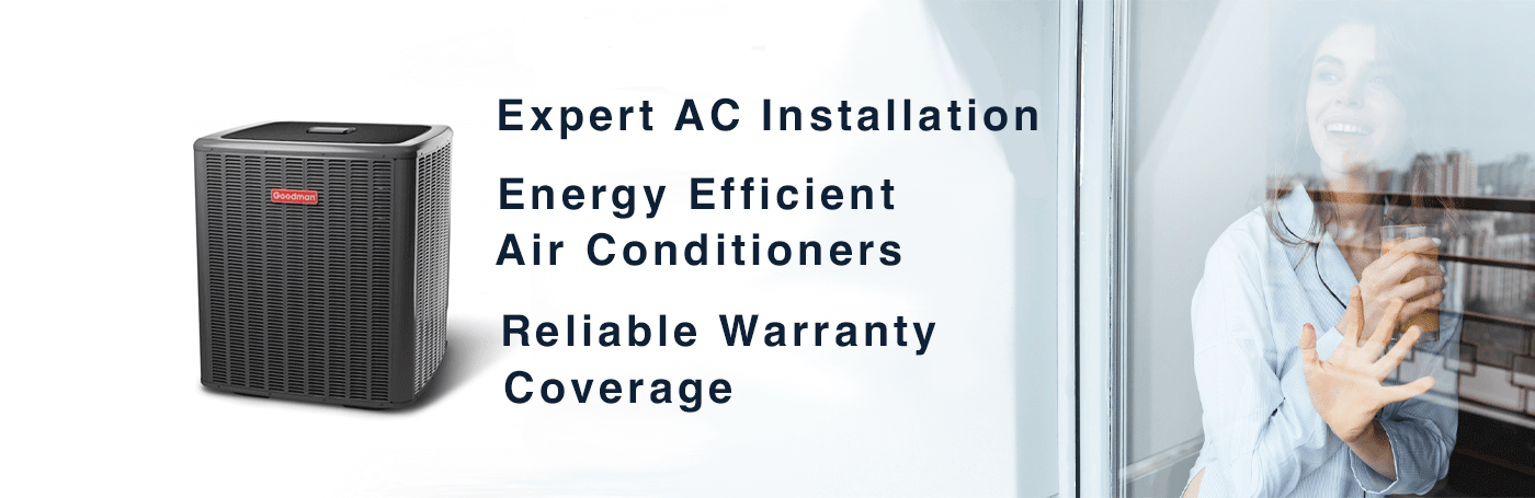 A Woman Looking Out Her Window at an Air Conditioner